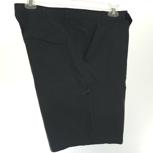 Lot 2 Columbia Omni-Shield Cargo Shorts Mens 40x10 Gray Black Nylon Blend Belted - Picture 5 of 12